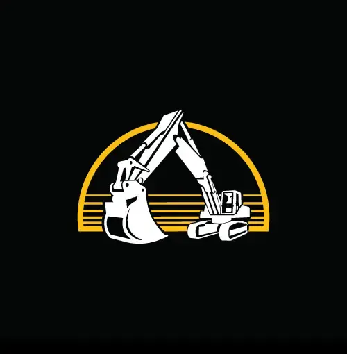 dirtrock dallas logo icon with excavator