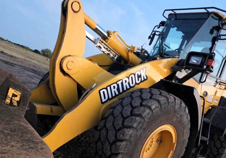 dirtrock dallas dozer shown from a low three quarter angle